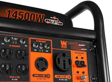 WEN 14,500-Watt 120V/240V Tri-Fuel Generator for Gas, Propane, and Natural Gas, Transfer-Switch Ready with Electric Start and Wheel Kit (TF-1450)