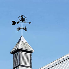 Weather Vane Metal Weathervane Weathervane Iron Weather Vane with Animal Silhouette Roof Mount Wind Direction Indicator Tool Outdoor Farm Scene Garden Stake Weather Vane Measuring Tool