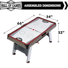 Hall of Games 5.5' Arcade Air Hockey & Tennis Table 2-in-1 Wood Grain/Red