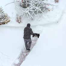 Snow Shovel with Wheels Heavy Duty Rolling Adjustable Snow Pusher with 6-Inch Polypropylene Wheels and Adjustable Aluminum Handle Efficient Snow Plow Suitable for Driveway Or Pavement Clearing
