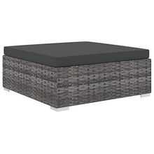BUKSCYJS Patio Couch, Patio Lounge Chairs, 12 Piece Patio Lounge Set with Cushions, Robust and Durable Suitable for Porch, Balcony or Other Outdoor Space Poly Rattan Gray