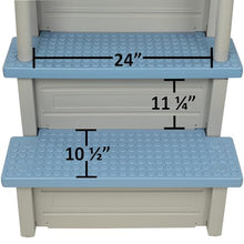 Aqua Select Anti-Slip in-Pool Safety Stairs with Outside Flip-Up Ladder