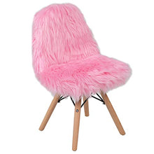 Flash Furniture Zula Kids Shaggy Dog Accent Chair Set, Light Pink