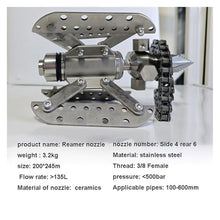 Arionyx 3/8 Rotating Nozzle, Dredging Vehicle Sewer Hinge Tree Root Sludge Cleaning Rotary Nozzle with Chain(3I8 Female 170LPM)
