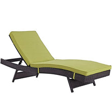 Modern Contemporary Urban Outdoor Patio Balcony Chaise Lounge Chair (Set of 6), Green, Rattan