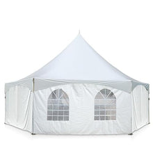 TentandTable 40' Premium Blockout Sidewall Kit for Hexagon High Peak Frame Canopy Tent White