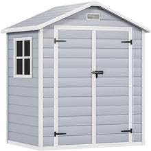 DWVO 6x4.4ft Resin Large Storage Shed with Window & Vents & Floor
