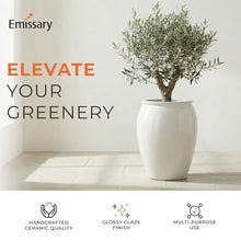 Emissary - Tall Jar Planter, White 16x20 H