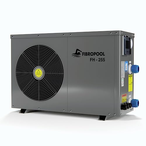 FibroHeat FibroPool Swimming Pool Heat Pump FH255 55,000 BTU Gray