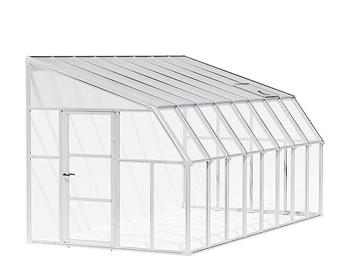 Palram - Canopia Sun Room Polycarbonate Lean-to Solarium 8' x 16', White
