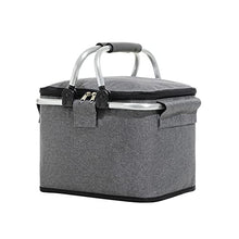Small Picnic Basket Insulated Cooler Bag Picnic Basket, Leakproof Collapsible Cooler, Grocery Bag (Color : 2-S) (1 gy)