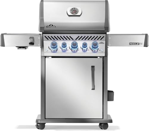 Napoleon Rogue PRO-S 425 Natural Gas Grill with Infrared Side and Rear Burners, Stainless Steel, Durable 5-Burner Precision Cooking