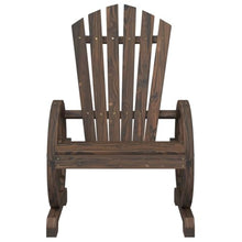 Owoxanthellate 4-Pack Adirondack Outdoor Chair Set Brown Burnt Fir Wood Patio Seating 24.4" x 24.8" x 39" Rustikaler Gartenstil für Garten Terrasse Balkon