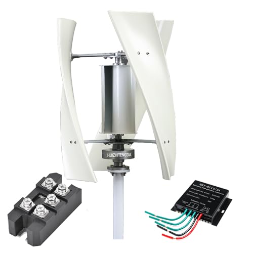 HUIZHITENGDA 2000W-4000W Low Noise Small Wind Turbine Homeuse, Vertical Wind Turbine Generator for Wind Power And Solar Systems (12V-220V),12v