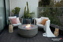 AMS Fireplace | Elementi Plus | Colosseo | Round Light Gray Concrete Natural Gas Fire Table Pit (Natural Gas)