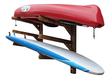 Log Kayak Rack 3 Place SUP and Surfboard Wall-Mounted Rack Canyon Brown