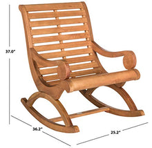Safavieh Outdoor Collection Sonora Rocking Chair, Teak Brown