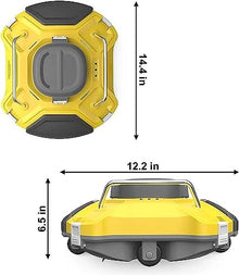KANGJIEM Cordless Automatic Pool Cleaner, Robotic Pool Cleaner, Lasts 110 Mins, for Pool Surface Up to 730Sq Ft, Pool Vacuum for Above Ground Pools Powerful Suction Rechargeable Battery