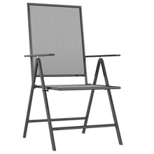 Molumvel 9 Piece Patio Dining Set, Anthracite Steel Garden Furniture