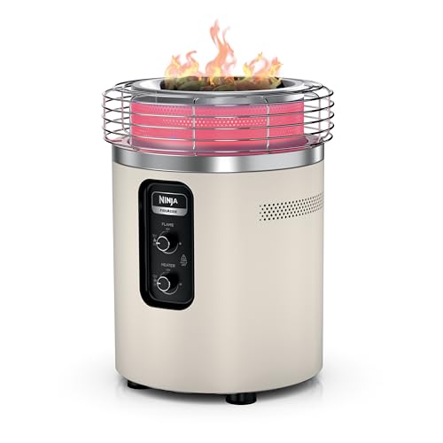 Ninja Fireside360 Fire Pit/Heater, 80,000 BTU, 3 Modes, Push Start, Stone