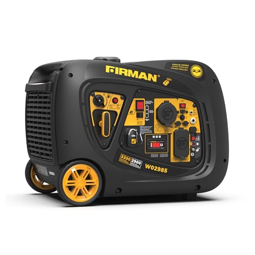 FIRMAN W02985 Inverter Portable Generator 3200W Remote Start, RV Ready Quiet Gas Power Station, Portable Outdoor Generator for Camping, Tailgating, Home Backup, Emergency Use