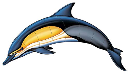 Common Dolphin A Porcelain Swimming Pool Mosaic (42" x 21")