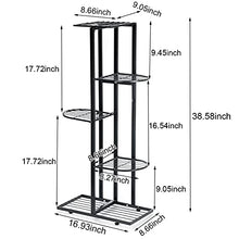 ZOCWJK Plant standPlant Stand Plant Stand/Plant Display 5 Tier Iron Craft Bookshelf Plant Shelf Display Shelf Home or Outdoor, Yard, Garden, Patio, Balcony, Flower Stand, Flower,