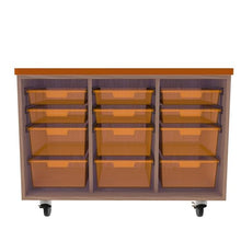 Diversified Woodcrafts Mobile Classroom Storage Cabinet Erasable Top Oak