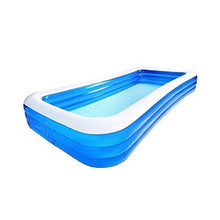 Rsmmpqa Outdoor Large Thickened Swimming Pool Anti-Slippery Foldable Swimming Pool Swimming Pool Water Fun Bathtub (168x83x24 inch) Backyard Water Party