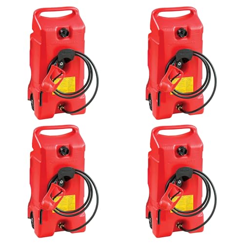 Scepter Flo N' Go Duramax Wheeled Container, Red, 14 Gallon, 4-Pack