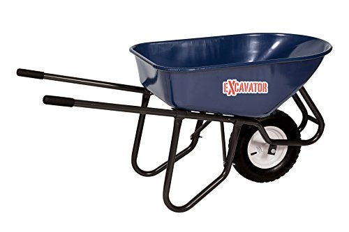 Seymour 85730 Excavator 6 Cu.' Wheelbarrow, Steel Tray and Handles, Standard Knobby Tire