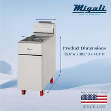 Migali C-F35-LP 35 lb Liquid Propane Fryer - 60,000 BTU