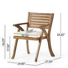 Christopher Knight Home Hermosa 5-Pc Acacia Wood Dining Set Teak Finish