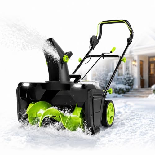 Steep Slope Snow Blower with Grip Wheels, 20-Inch Electric Shovel
