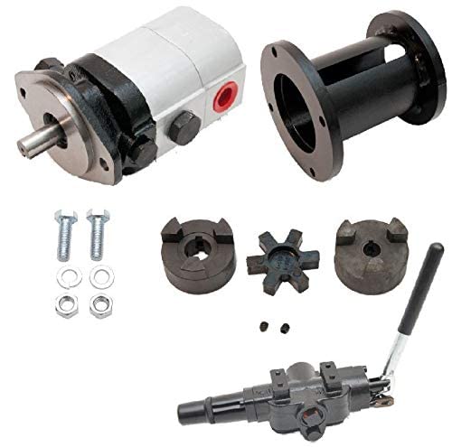 ToolTuff Log Splitter Build Kit: 28 GPM 2-Stage Hydraulic Log Splitter Pump, Mount Coupler & A7 Detent Valve Kit, 1" Engine Shaft