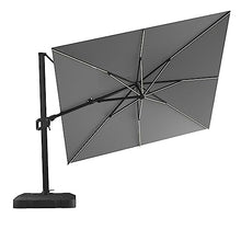 Midtown Umbrellas 9x9 Ft Outdoor Cantilever Patio Umbrella Sunbrella Cast Slate