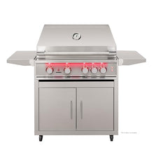 TrueFlame Deluxe Grill Cart, Fold-Down Side Shelves, Fits 32-Inch Grill