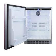 Summit 24” Refrigerator, Built-in, Outdoor Refrigerator, 4.2 cu.ft. Capacity, ADA Compliant, Stainless Steel Cabinet, Panel Ready Door*- AL55OSCSSIFLHD (Panels Not Included) (Left Handed Door Swing)