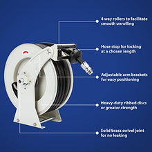 Ecojoy Fuel Hose Reel 3/4" x 50', Retractable Diesel Reel with Nozzle