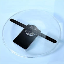 Rechargeable Table Top 3D Hologram LED Fan Small Size with High Capacity Battery