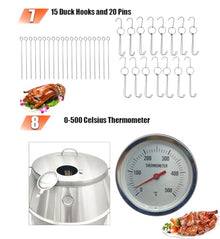INTBUYING Stainless Steel Duck Roaster Oven Silver