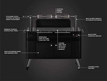 Everdure HUB II 54-Inch Charcoal Grill with Patented Built-in Rotisserie System & Quick Electric Ignition, Outdoor BBQ Grill, Electric Starter, Adjustable Height, Easy Clean-Up