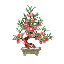Small Bonsai Artificial Bonsai Tree - Jade Bonsai Decoration Artificial House Plants Jade Shou Peach Tree Bonsai Plant for Decoration Desktop Display Artificial Potted Plants
