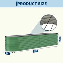 Garvee 6 Pack 7.9 x 2.0 x 1.5 FT Galvanized Oval Raised Garden Bed Outdoor