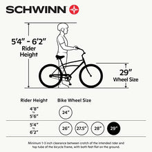 Schwinn S29 Mountain Bike 29-Inch 21-Speed Aluminum Matte Black/Blue