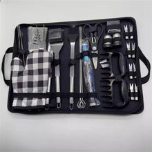 OEKFVCHVZ Barbecue Tool Set Cloth Bag of 29 Pieces