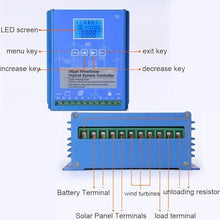 KZZAAO 9000W Renewable Energy Controller Universal for Off Grid Wind Solar Hybrid Systems Hybrid Charge Controller,48V