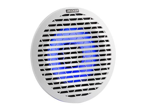 KICKER KMC2 Marine Grade Receiver & (2 Pair) 51KM614FL 6.5" LED Speakers Bundle