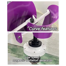 OLONETO 5KW Tulip Type Wind Turbine 12v 24v 48v Vertical Axis Wind Turbine Set Breeze Start Wind and Solar Complementary Power Generation System (Color : Purple, Size : 12V)