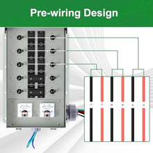 30 Amp Generator Transfer Switch Kit,10-Circuits, 7500W, Indoor&Outdoor, NEMA 3R, Include 10 Foot Cord and 30 Amps Inlet Box, Easy to Install,5 Years Warrnaty